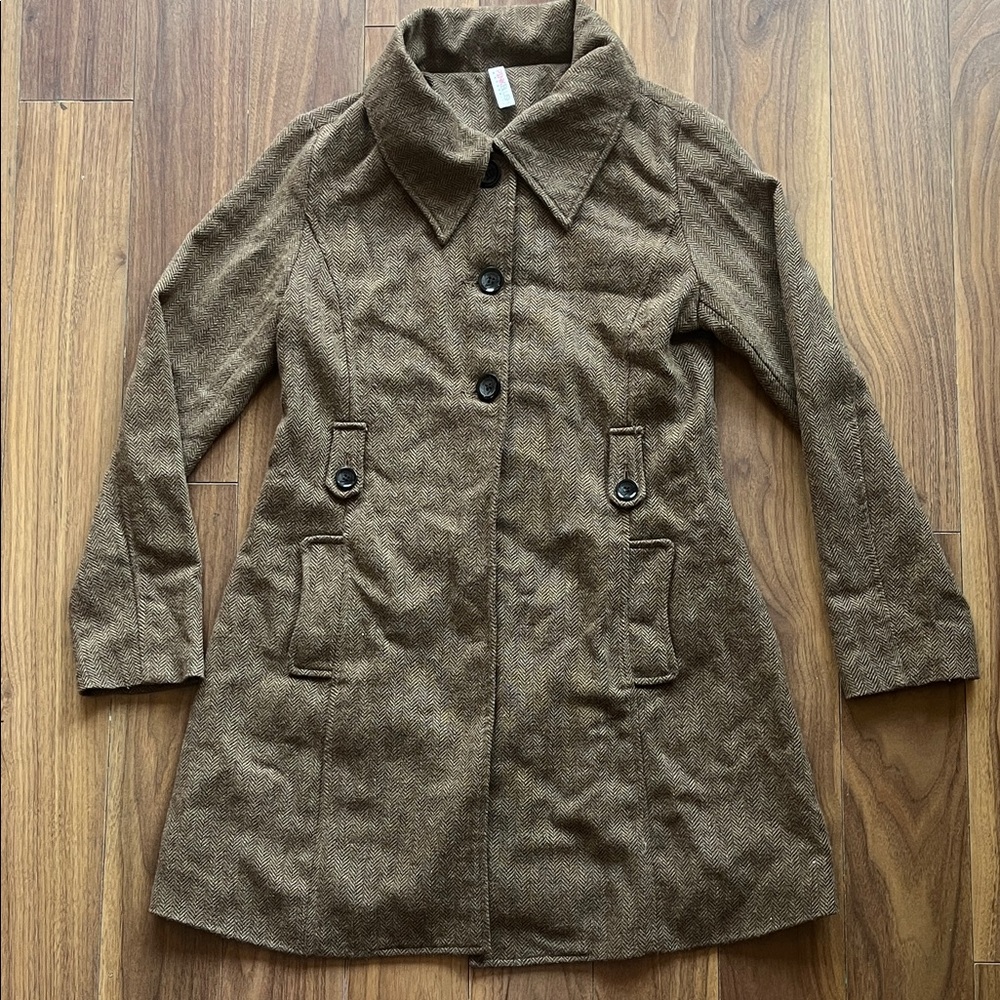 Pinkblush Maternity Brown Trench Coat Winter Autumn
